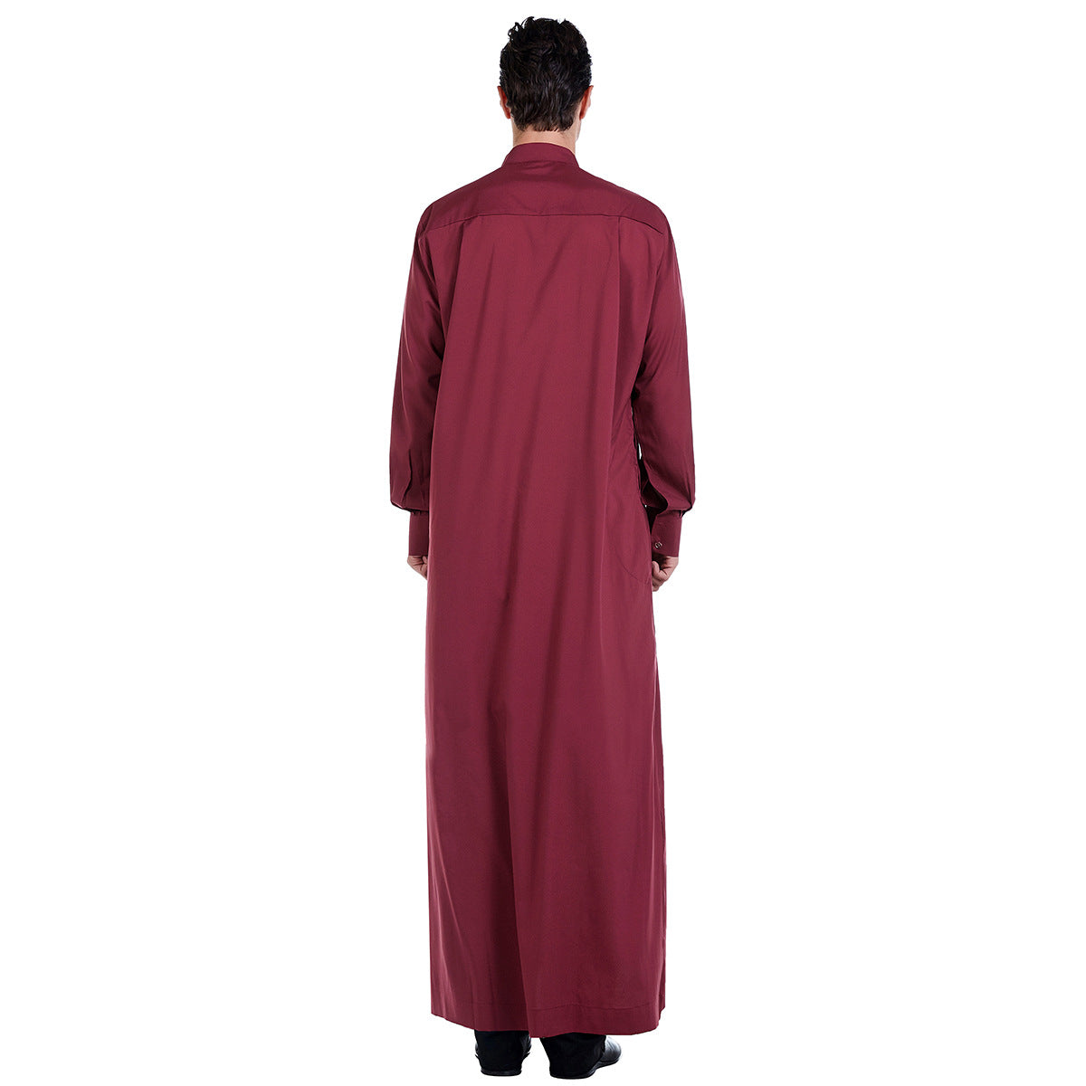 Men's Solid Color Stand-up Collar Thobe