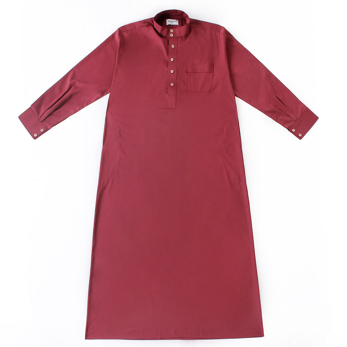 Men's Solid Color Stand-up Collar Thobe