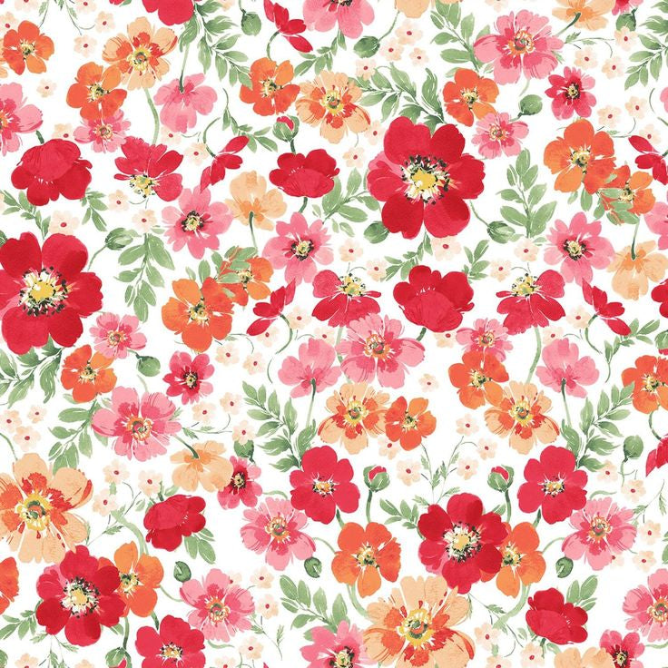 Red Floral Nursing Kaftan Dress with Hidden Zipper