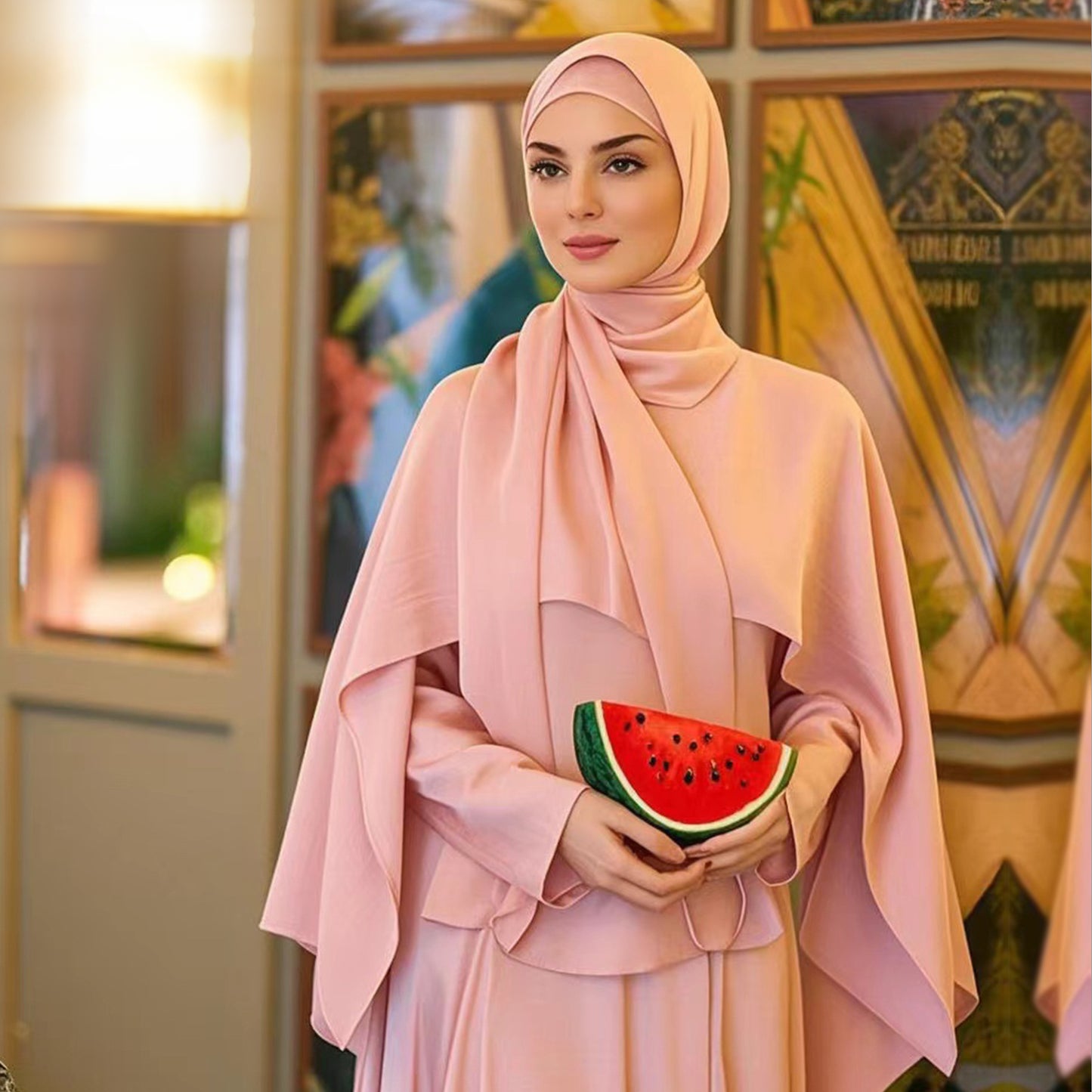 Women's Robe and Cape Two-piece Set