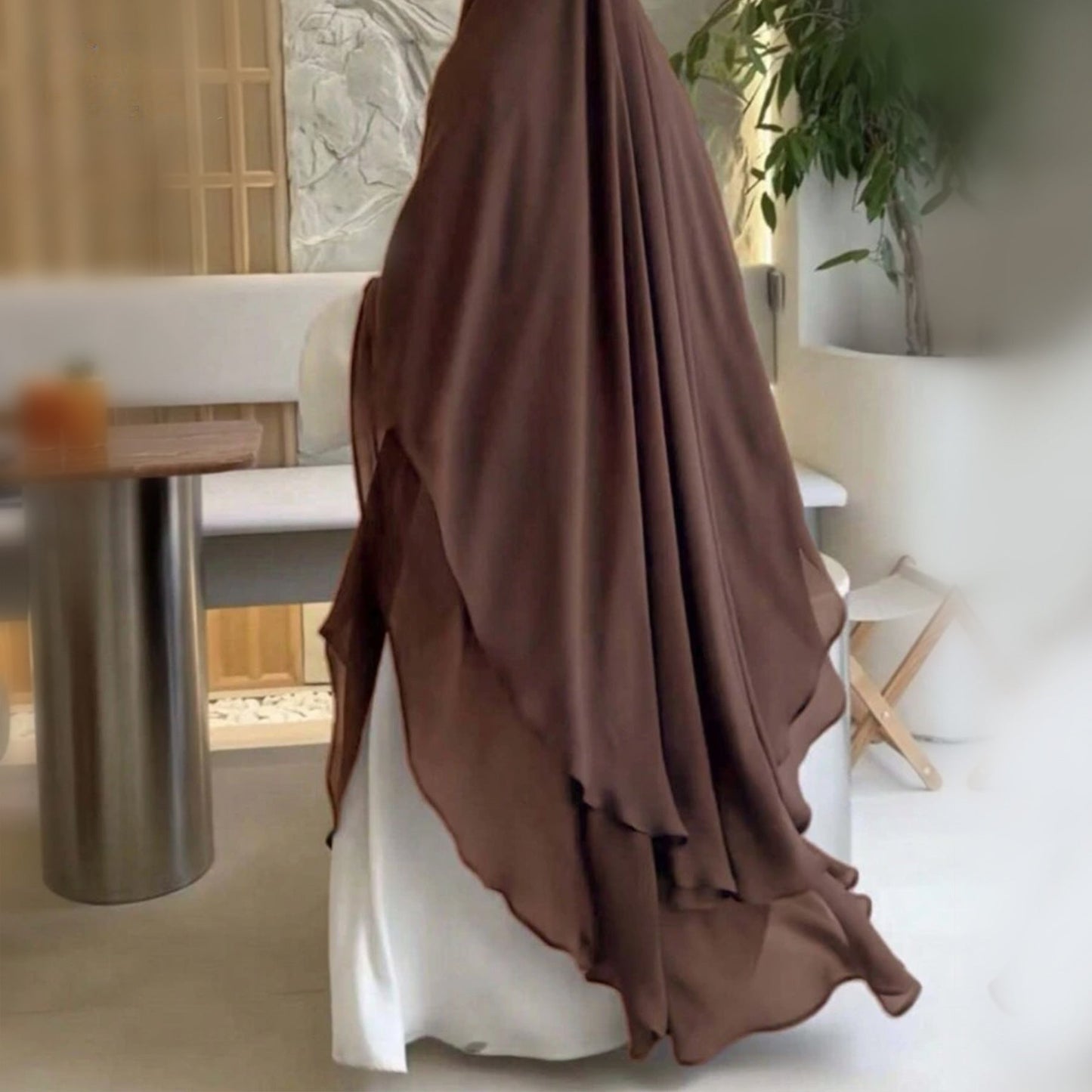 Solid Color Double Chiffon Swing Hijab
