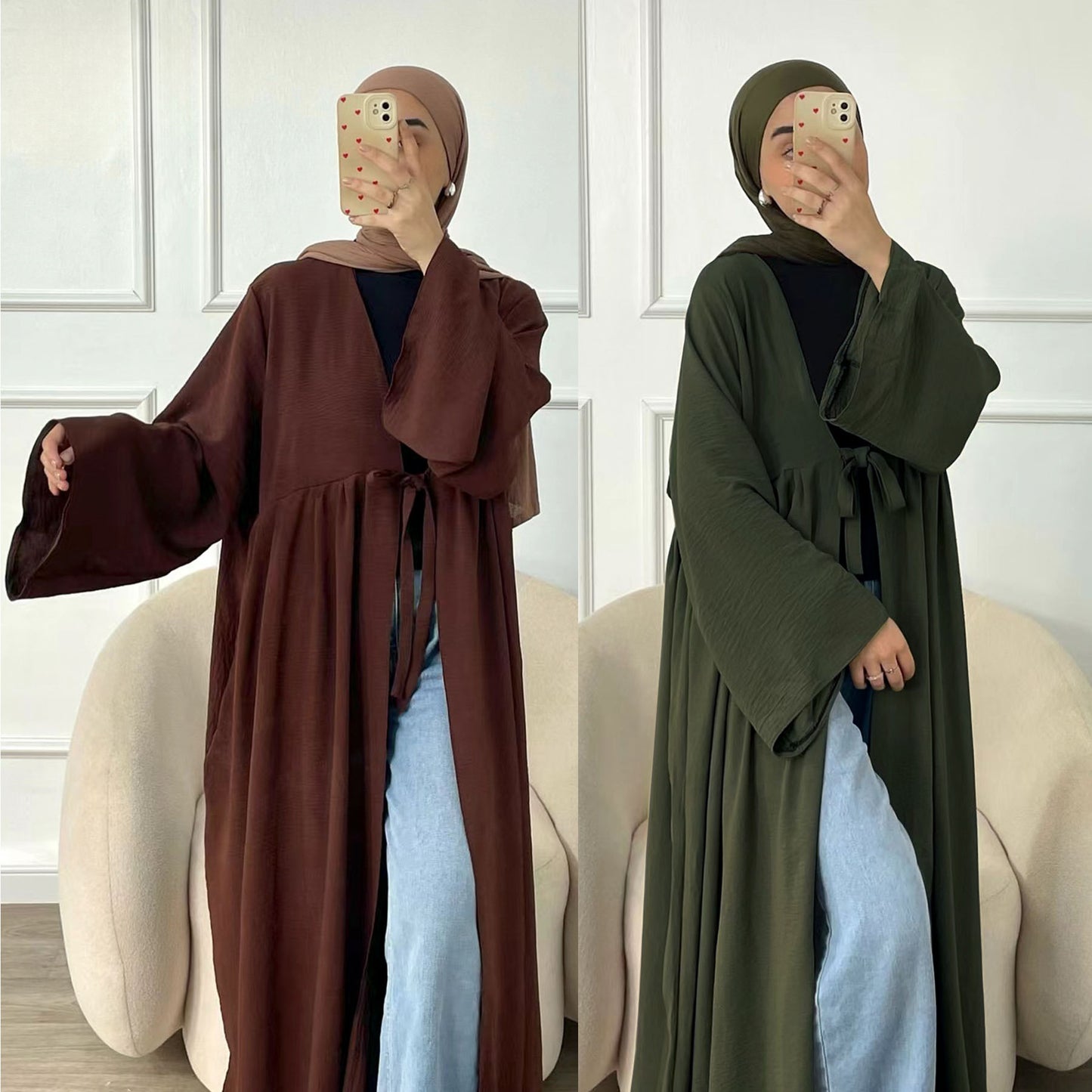 Casual Party Lace-Up Cardigan Robe
