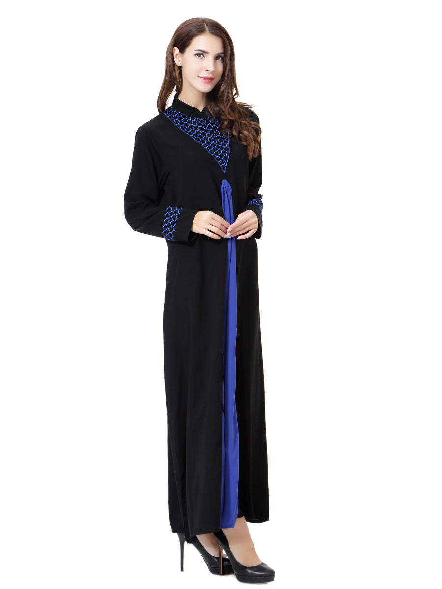 Women's Solid Color Long-sleeved Dress