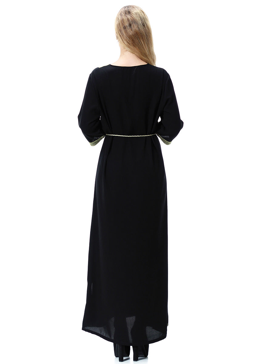 Women's Half-sleeved V-Neck Maxi Dress