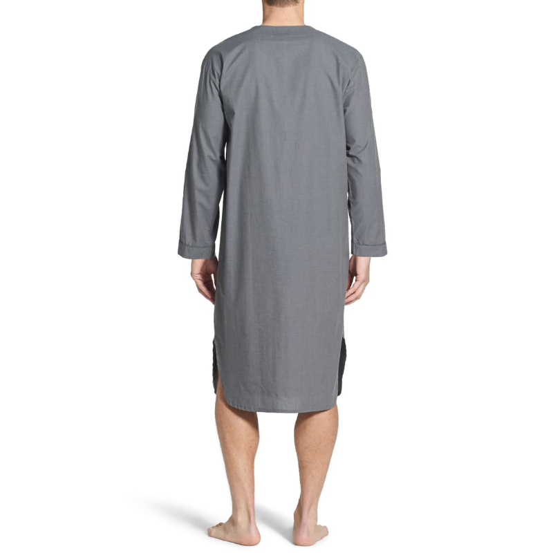 Loose Stand Collar Mid-length Solid Pajamas