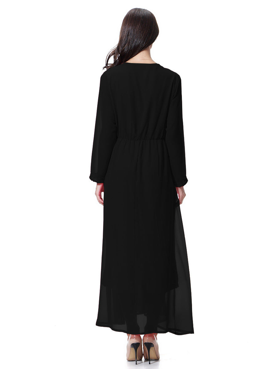 Women's Crewneck Chiffon Lace Dress