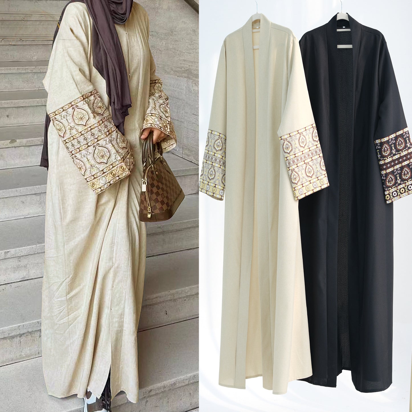 Women's Embroidered Elegant Cardigan Robe
