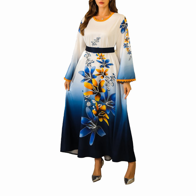 Women's Printed Floral Party Evening Dress
