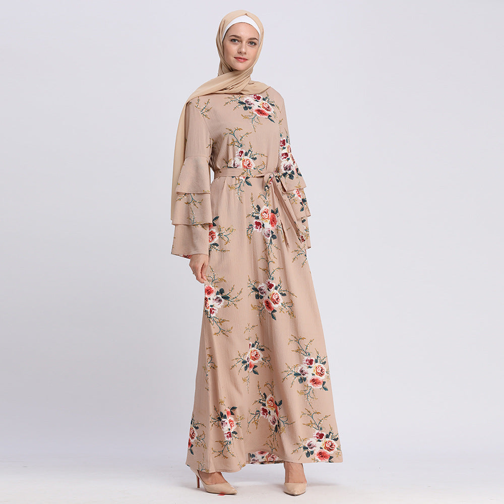 Printed Modest Bridal Party Dresses
