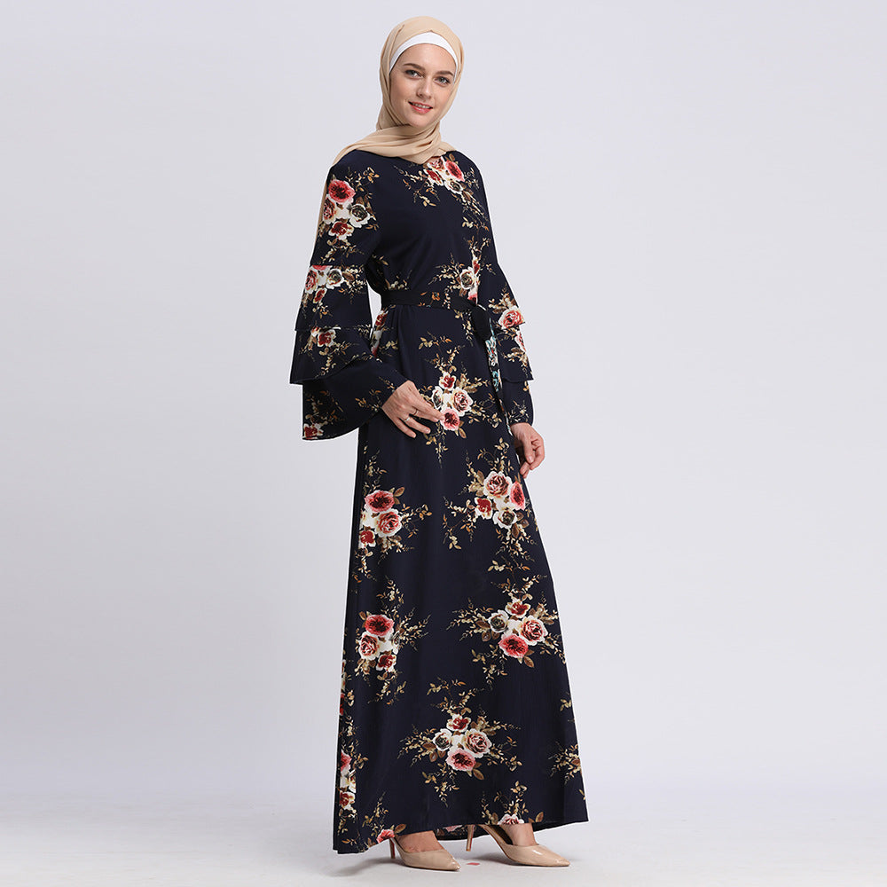 Printed Modest Bridal Party Dresses
