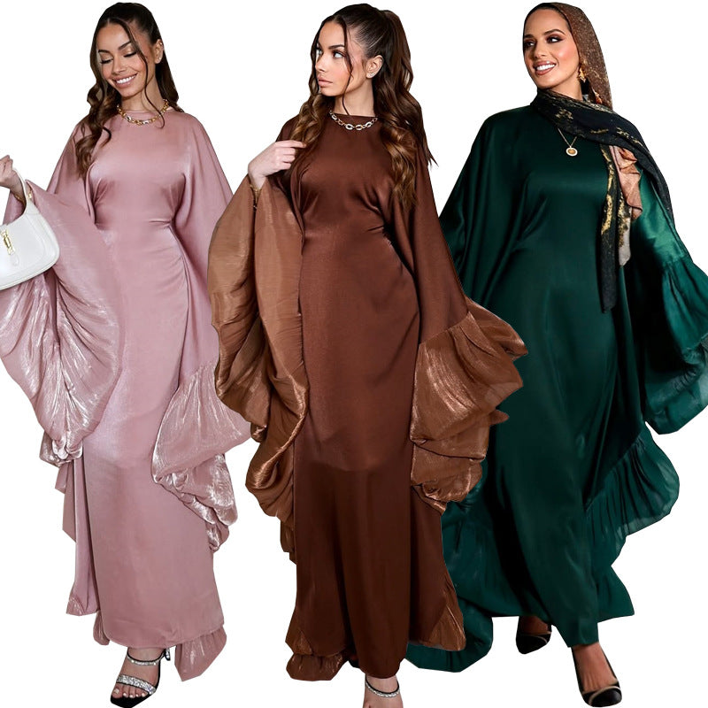 Women's Waist-cinching Satin Dress