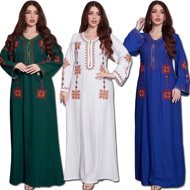 Dubai Embroidered Abaya Dress
