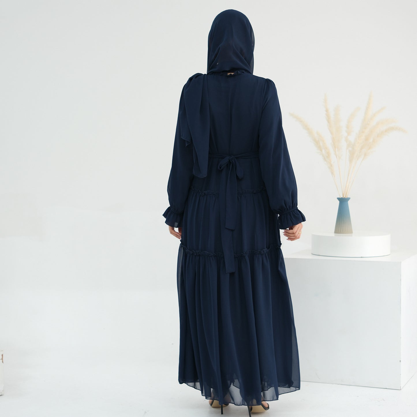 Women's Solid Color Maxi Abaya Dress