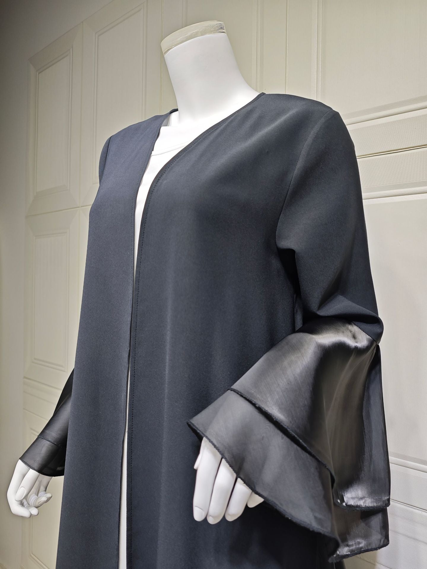 Women's Cardigan Ruffled Sleeve Dress