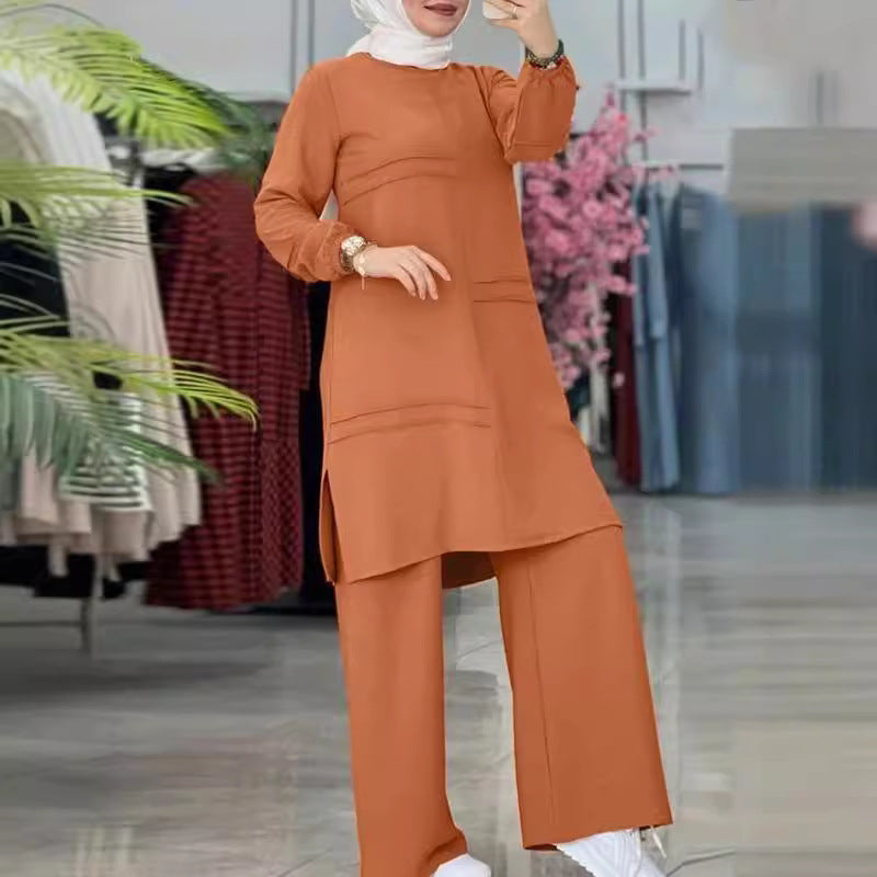 Modest Daily Islamic Midi Two-Piece Dress Set