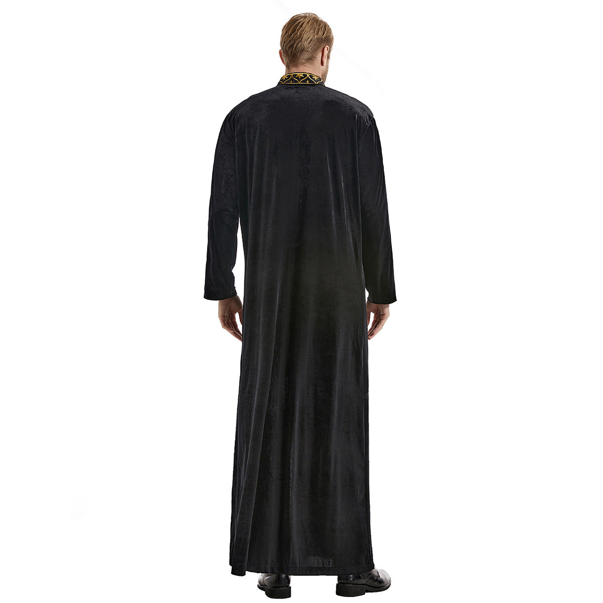 Men's Gold Velvet Embroidered Thobe