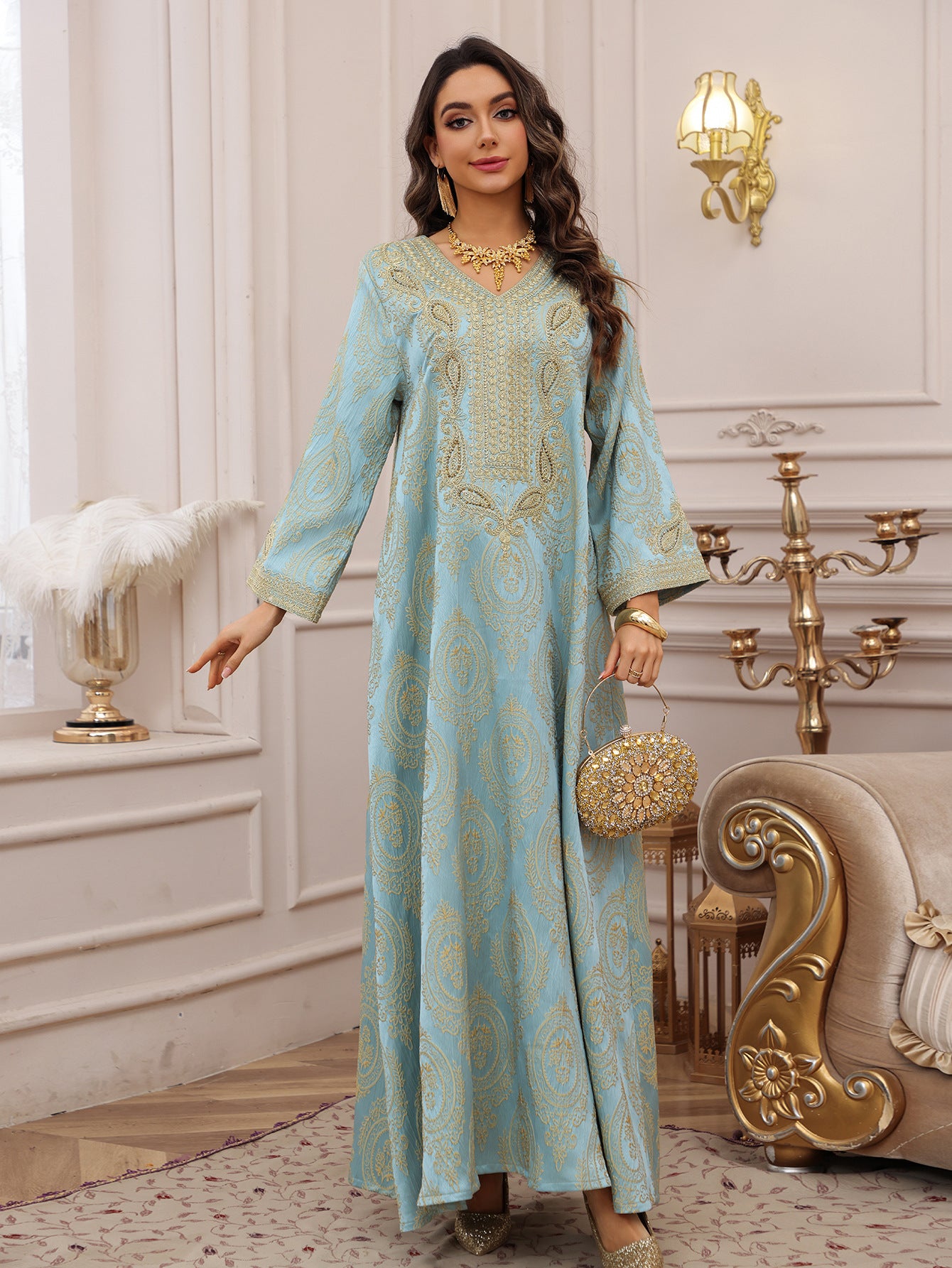 Women's Jacquard Evening Dress