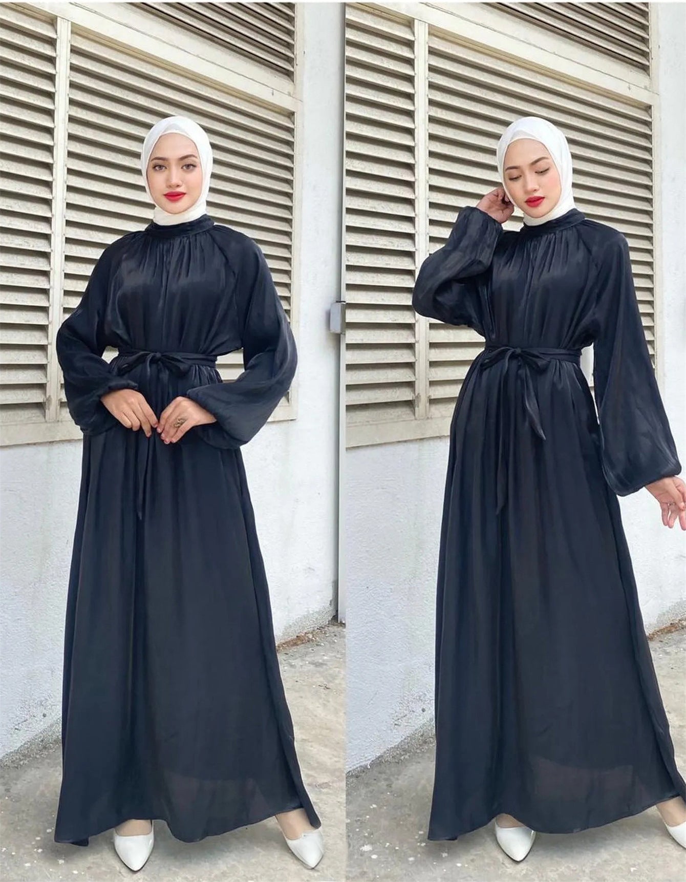 Women's Balloon Sleeve Long Sleeve Dress