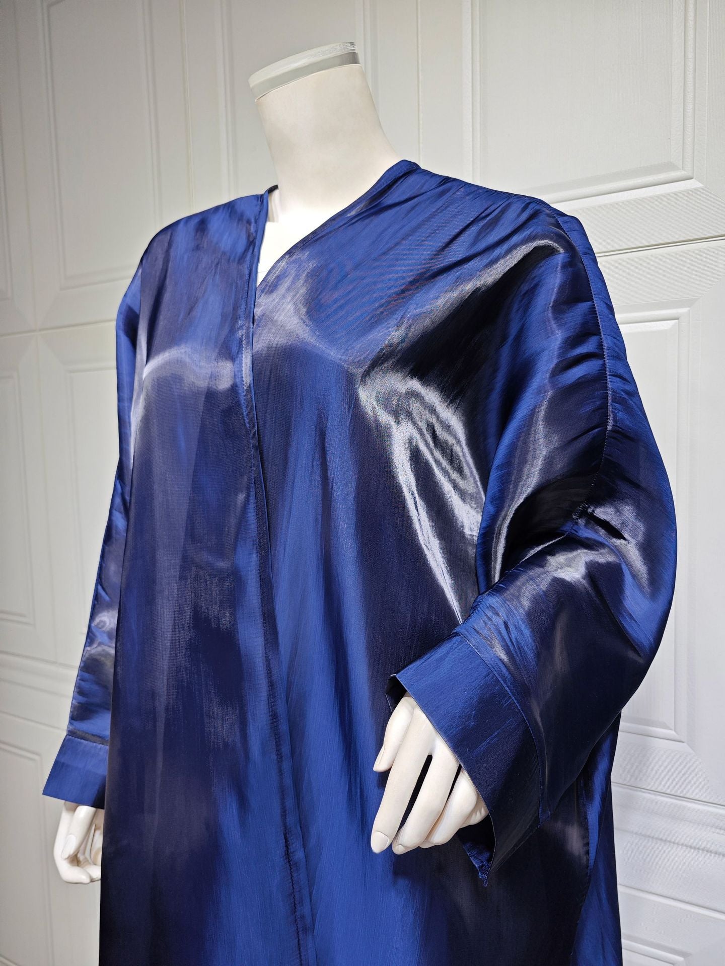 Women's Bright Satin Bat Sleeve Robe