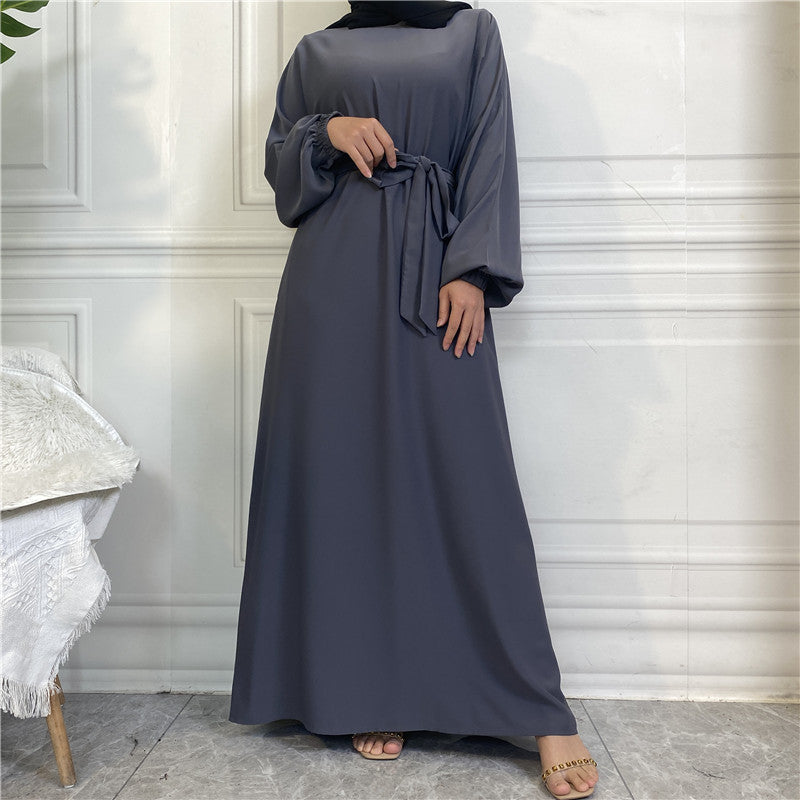 Muslim Nida Belted Pocket Maxi Dress