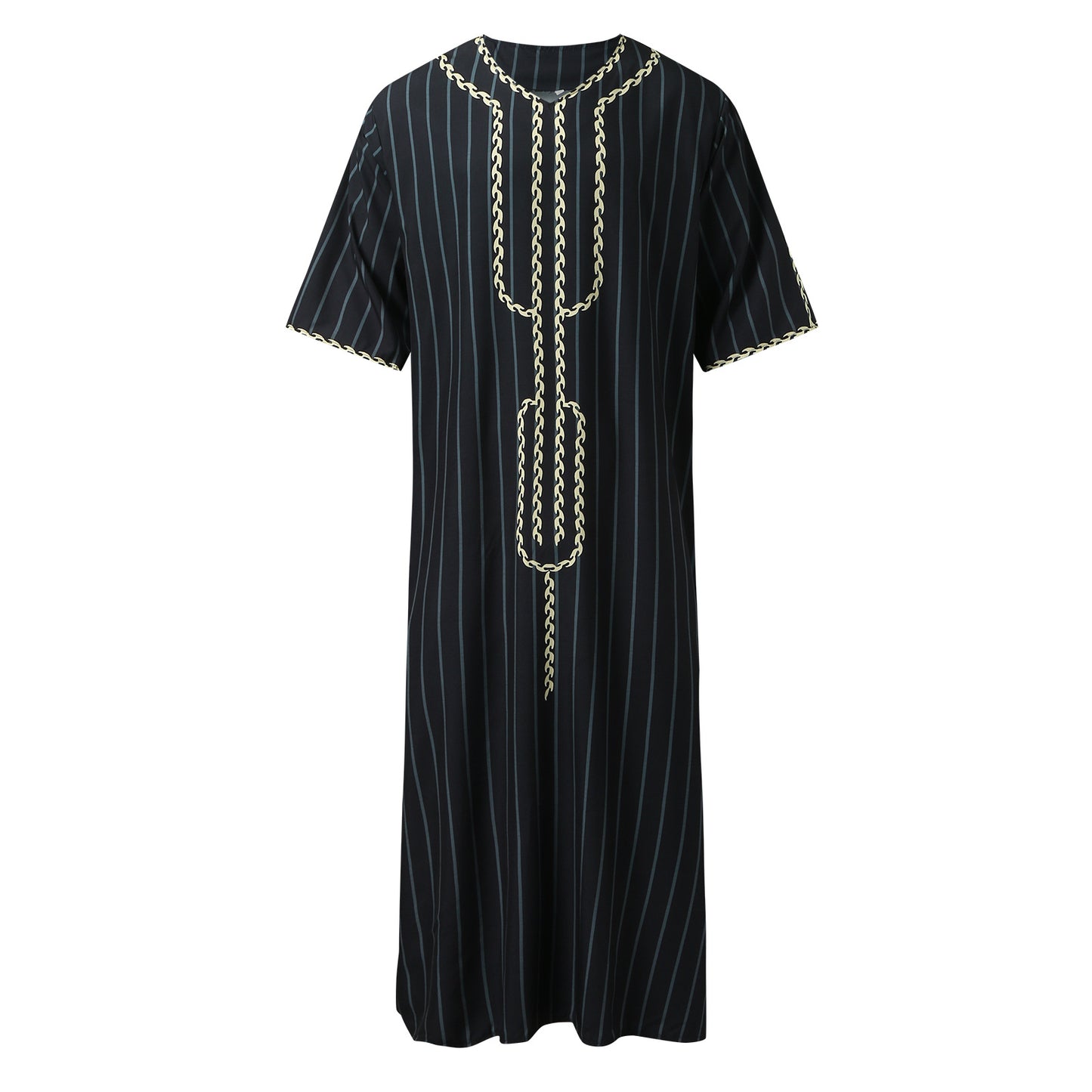 Men's Arabian Ethnic Print Maxi Thobe