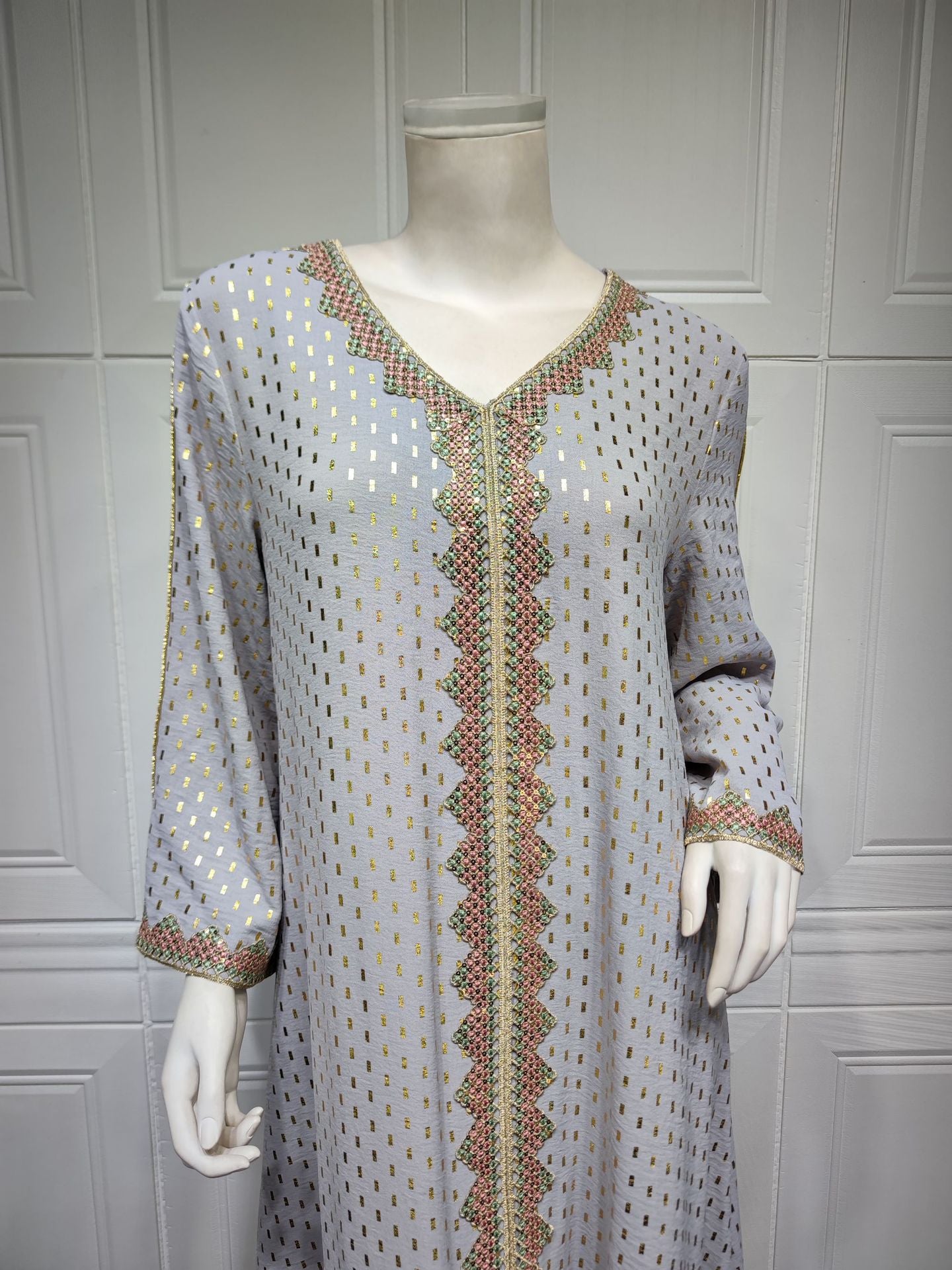 Women's Gilded Muslim Dubai Robe Dress