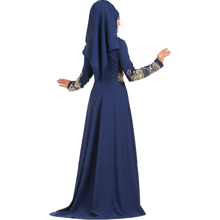 Women's Embroidered High-waist Slim Ethnic Dress