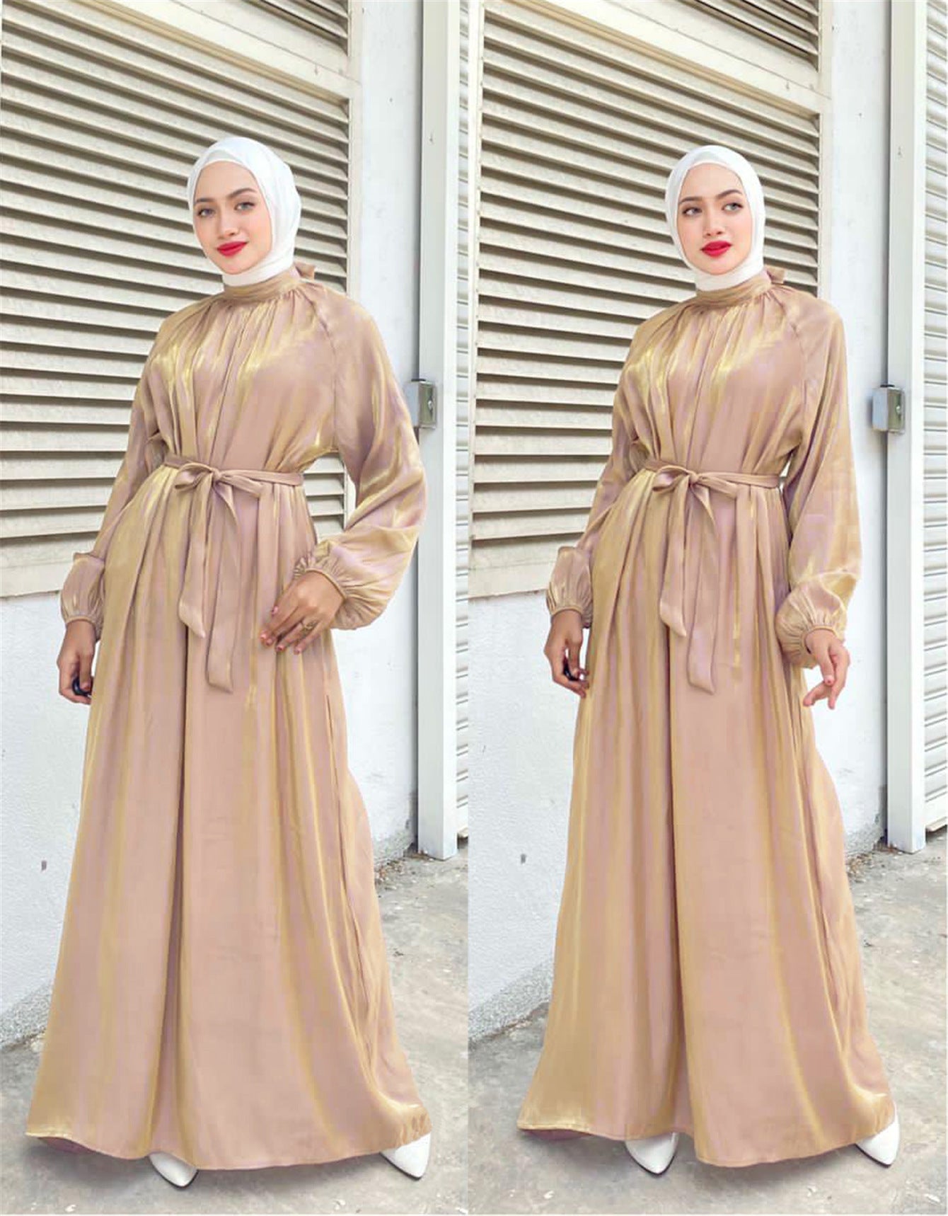 Women's Balloon Sleeve Long Sleeve Dress