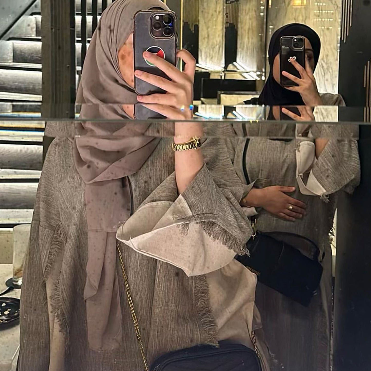 Fashion Patchwork Dubai Turkish Elegant Robe
