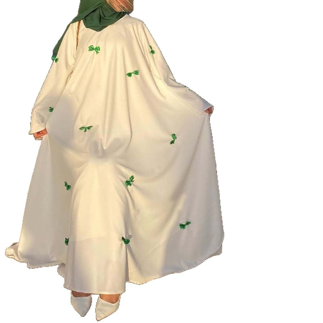 Muslim Women's Loose Flared Sleeve Bow Dress