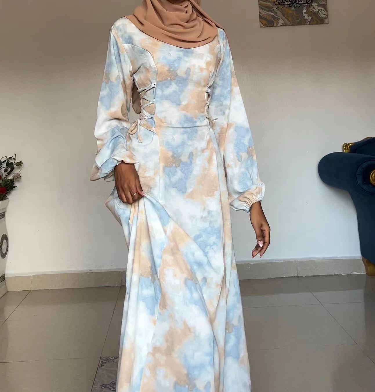 Women's Waist-length Ankle-length Printed Dress
