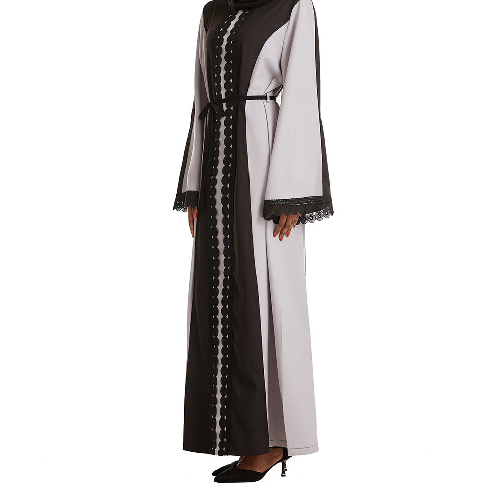 Women's Long-sleeved Round Neck Lace Dress