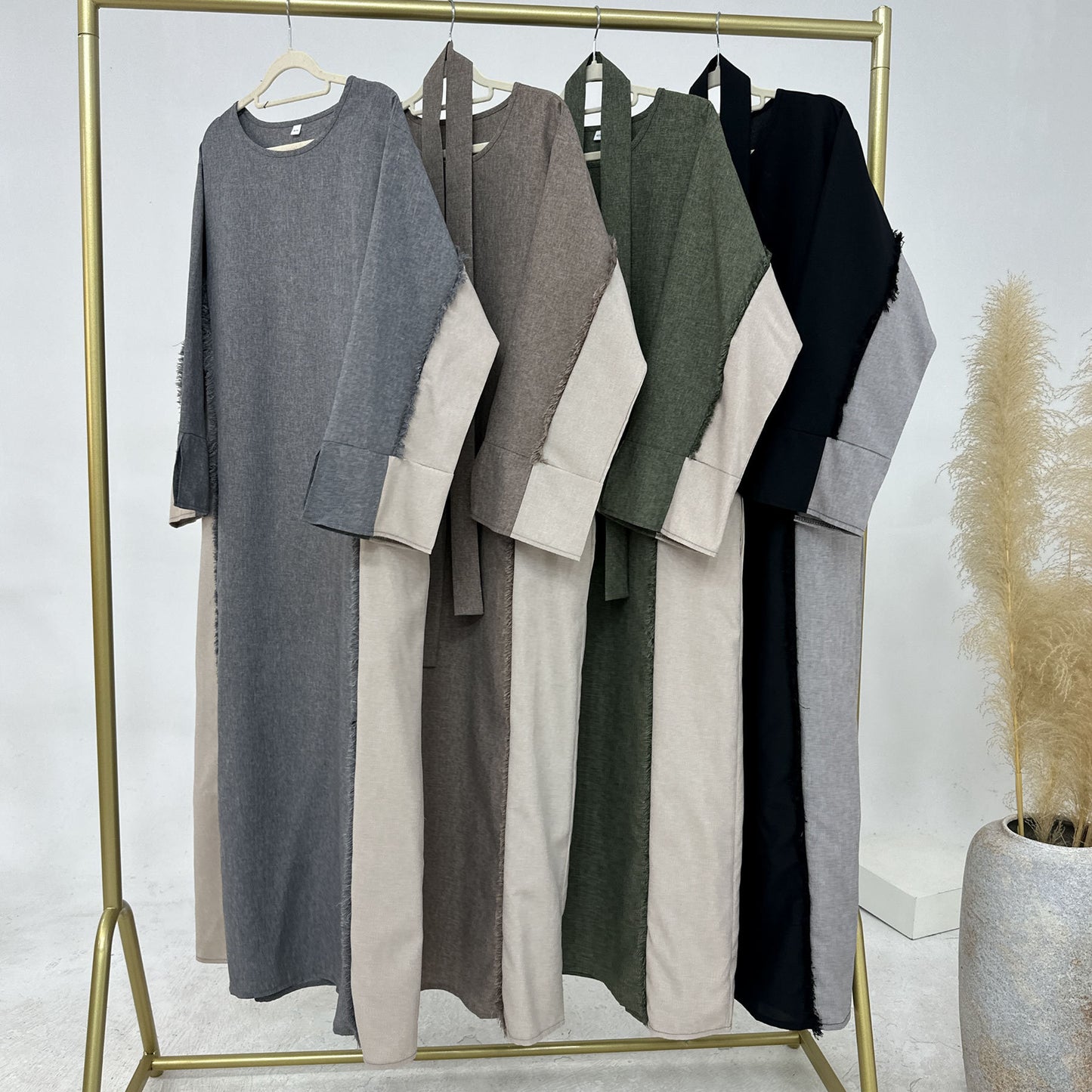 Fashion Patchwork Dubai Turkish Elegant Robe