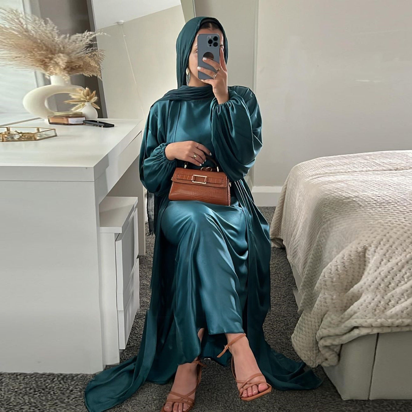 Plain Solid Color Dress Two-piece Sets