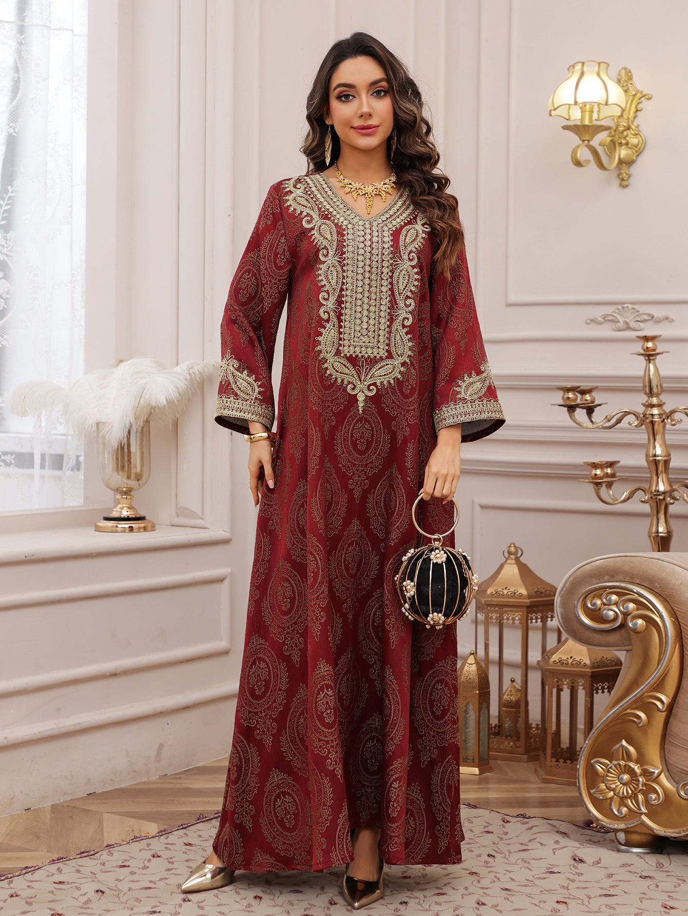 Women's Jacquard Evening Dress