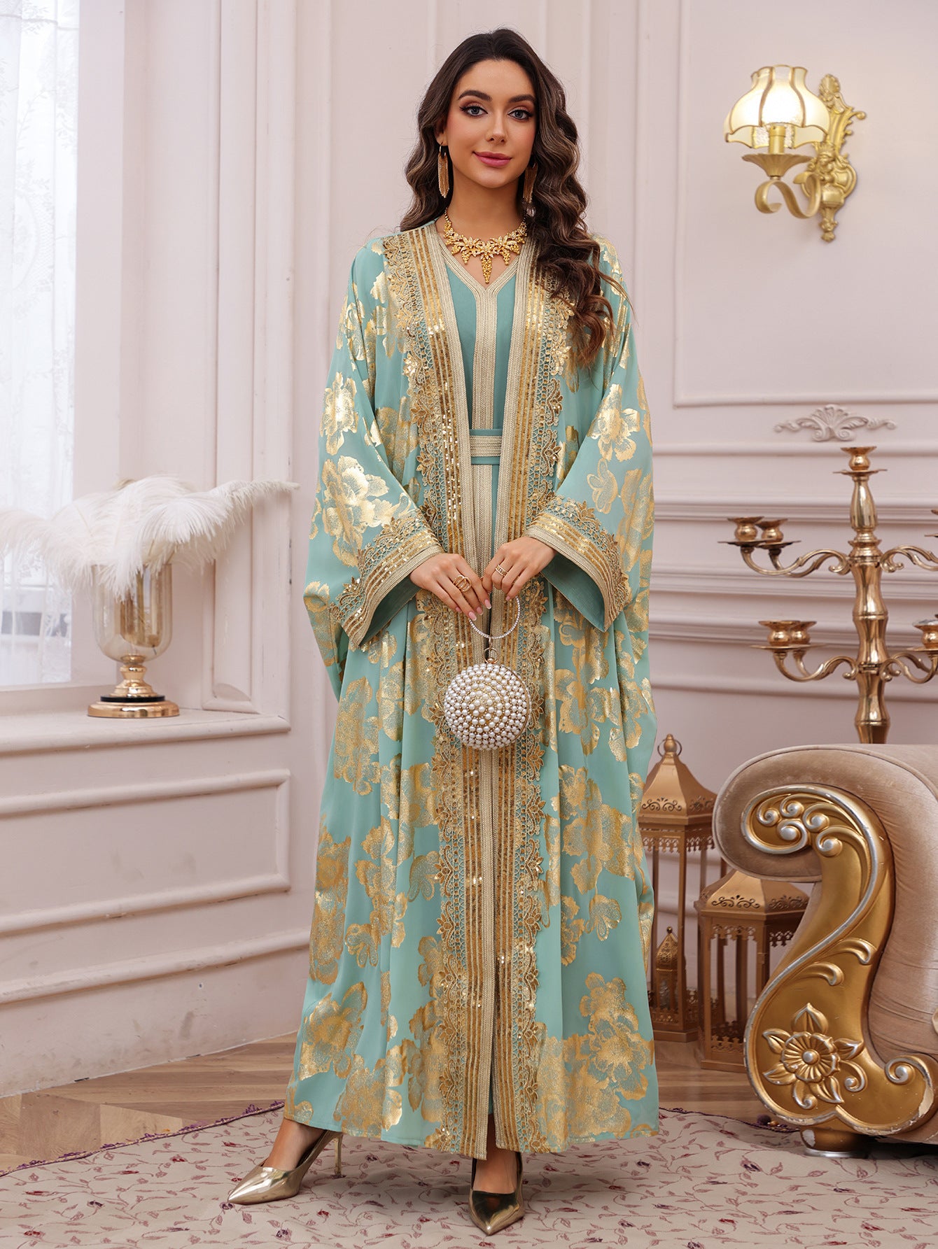Women's Gilded Robe Two-piece Dress