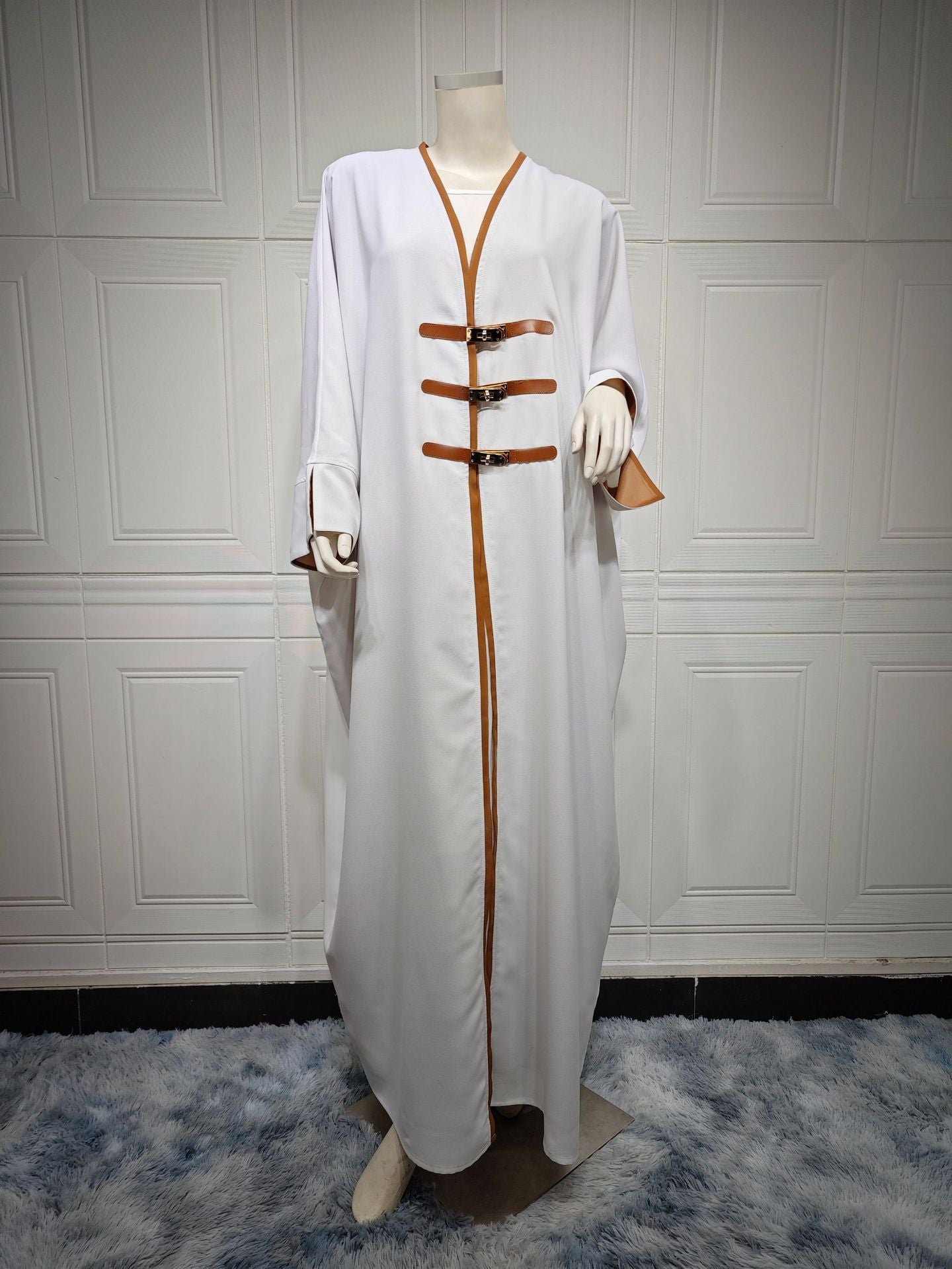 Women's Button-Up Color-Block Robe