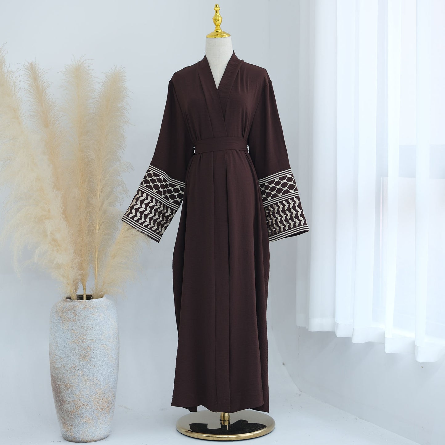 Embroidered Tassel Cardigan Tunics Robe