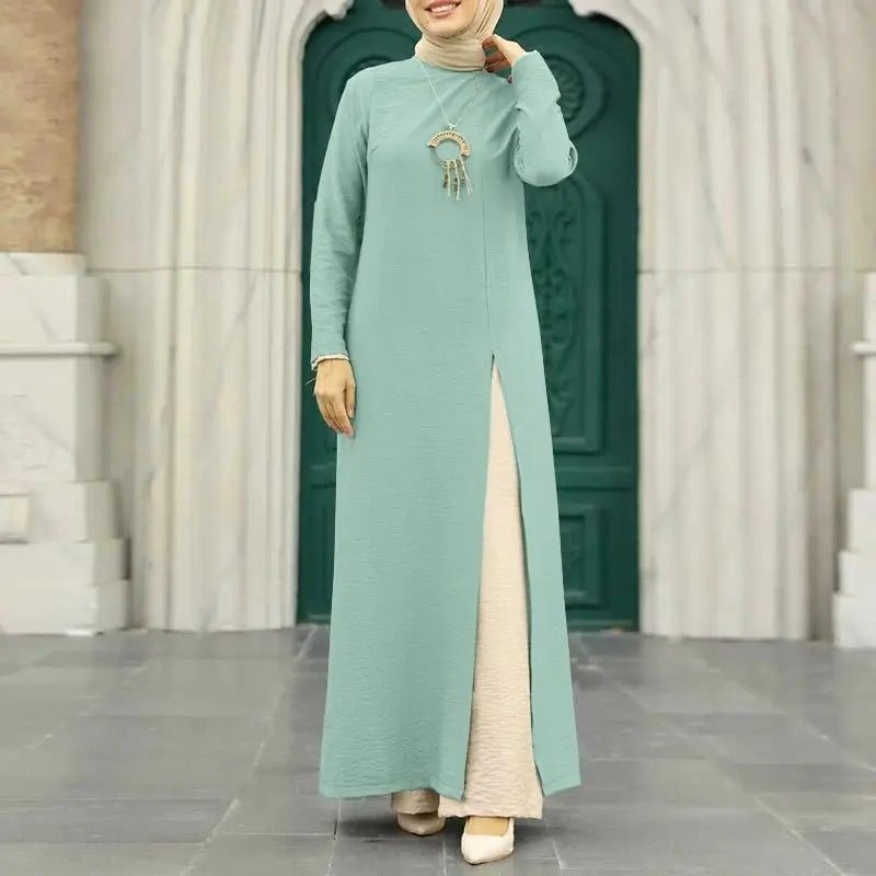 Women's Solid Color Elegant Slit Dress