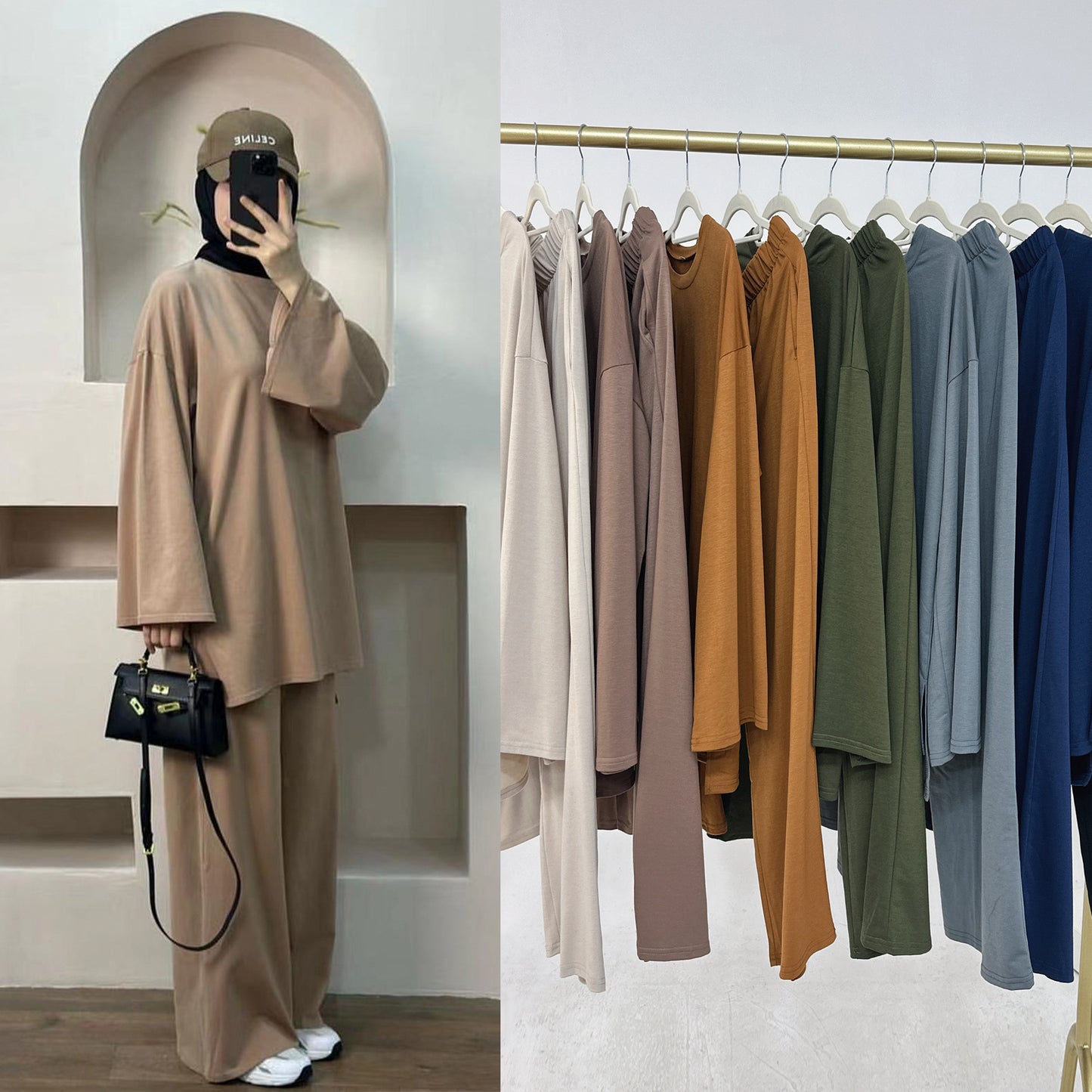Solid Color Two-Piece Set