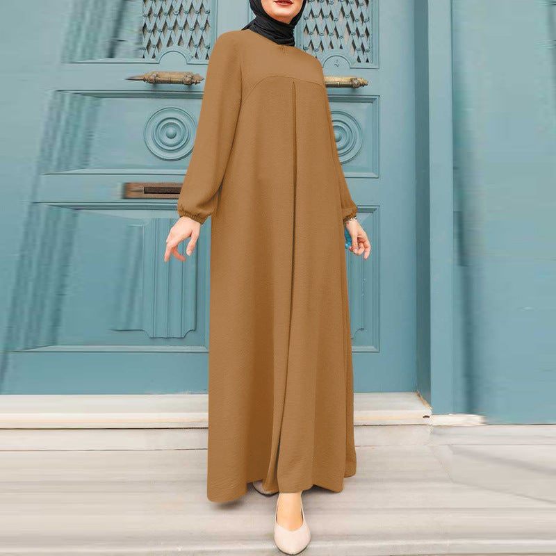 Women's Solid Color Fashion Casual Robe Dress