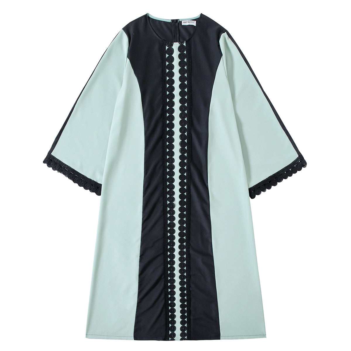 Women's Long-sleeved Round Neck Lace Dress