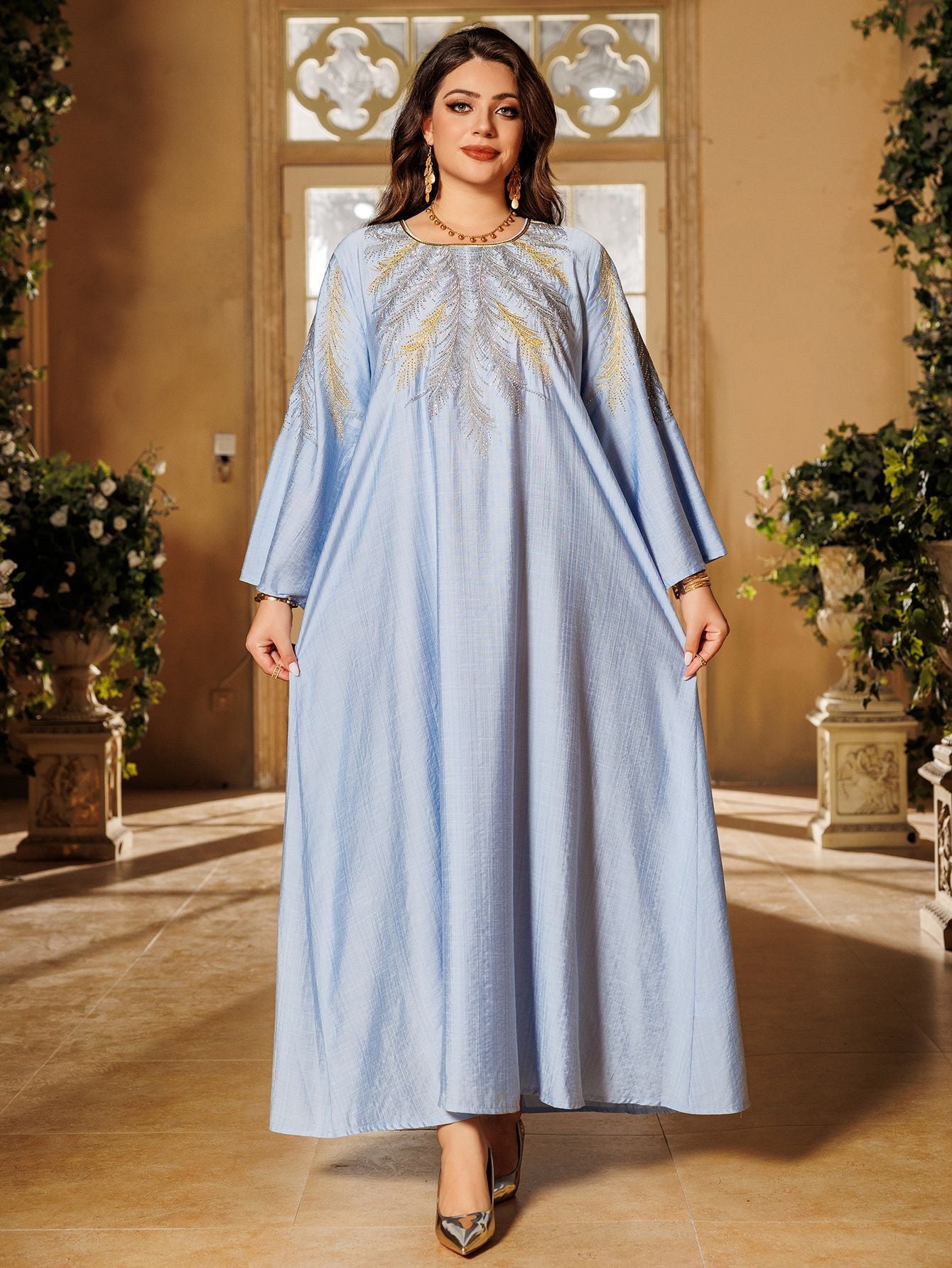Women's Embroidered Hot Diamond Dress