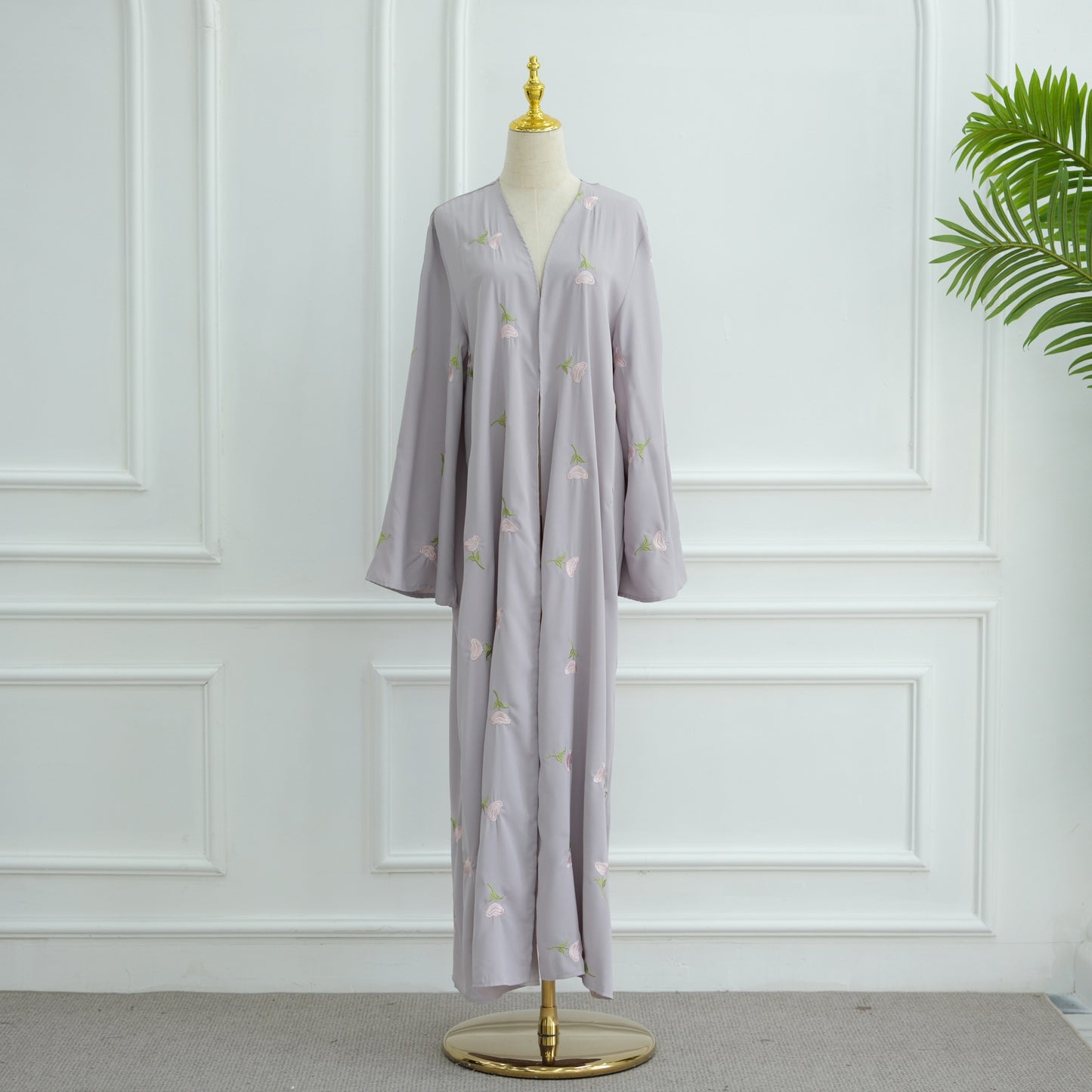 Middle Eastern Women's Floral Embroidered Abaya