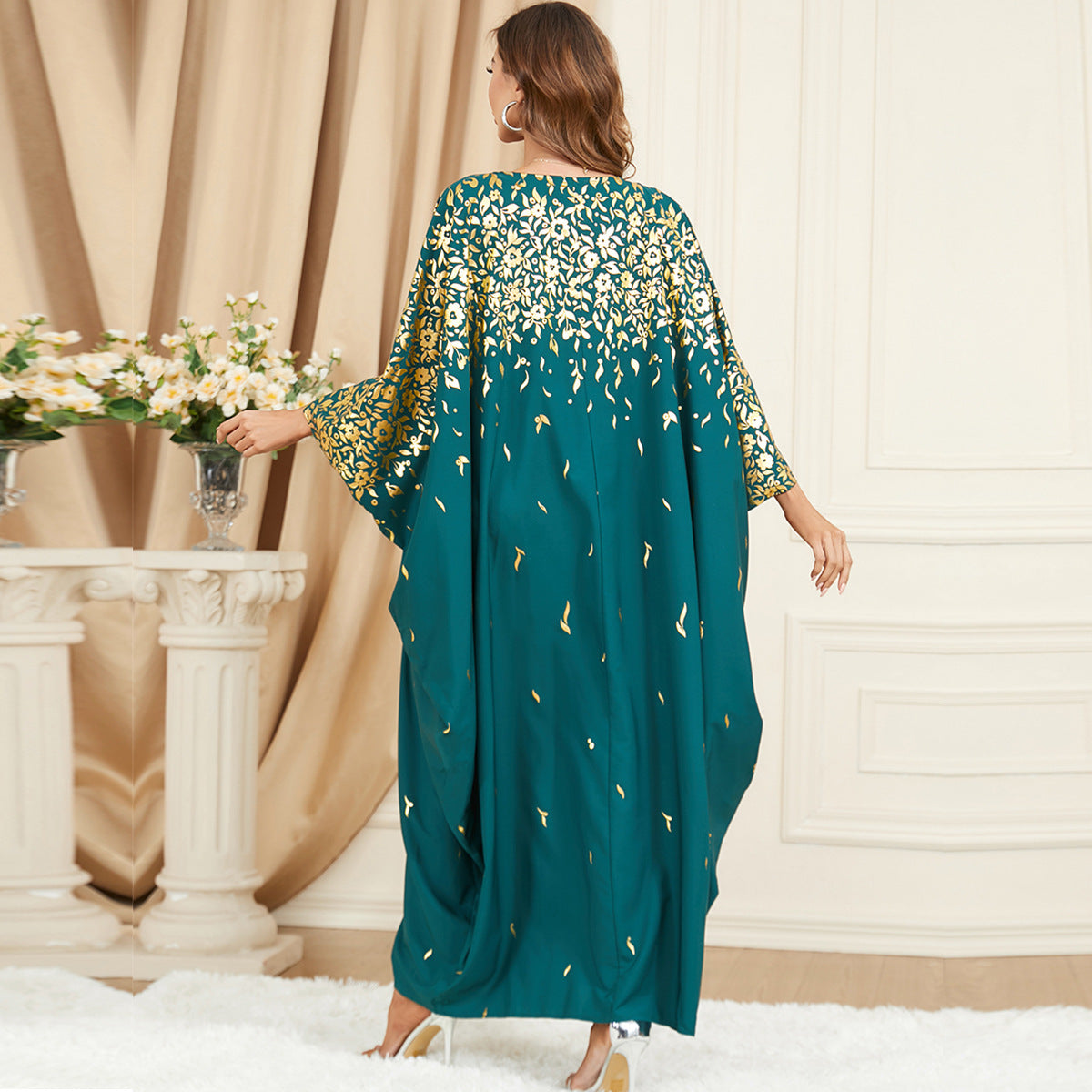 Women's Plus-size Bat Sleeve Loose Dress