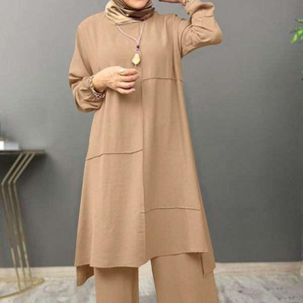 Women's Elegant Shirt Loose Wide Leg Pants Set