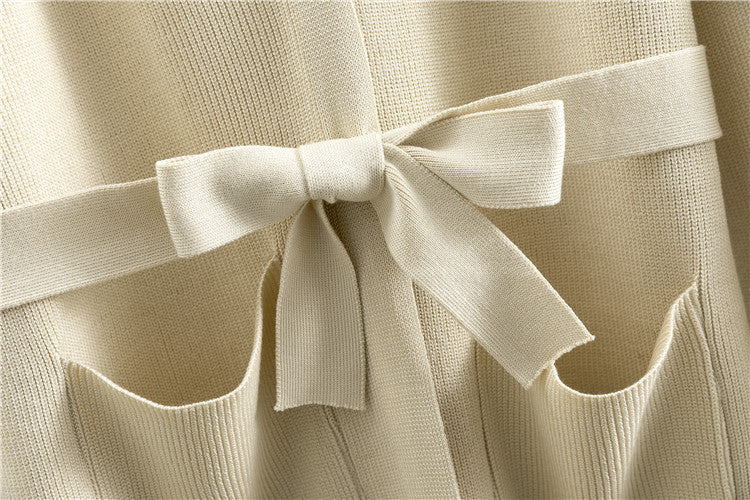 Women's Wide-Leg Pants Knitted Cardigan Two-Piece Set