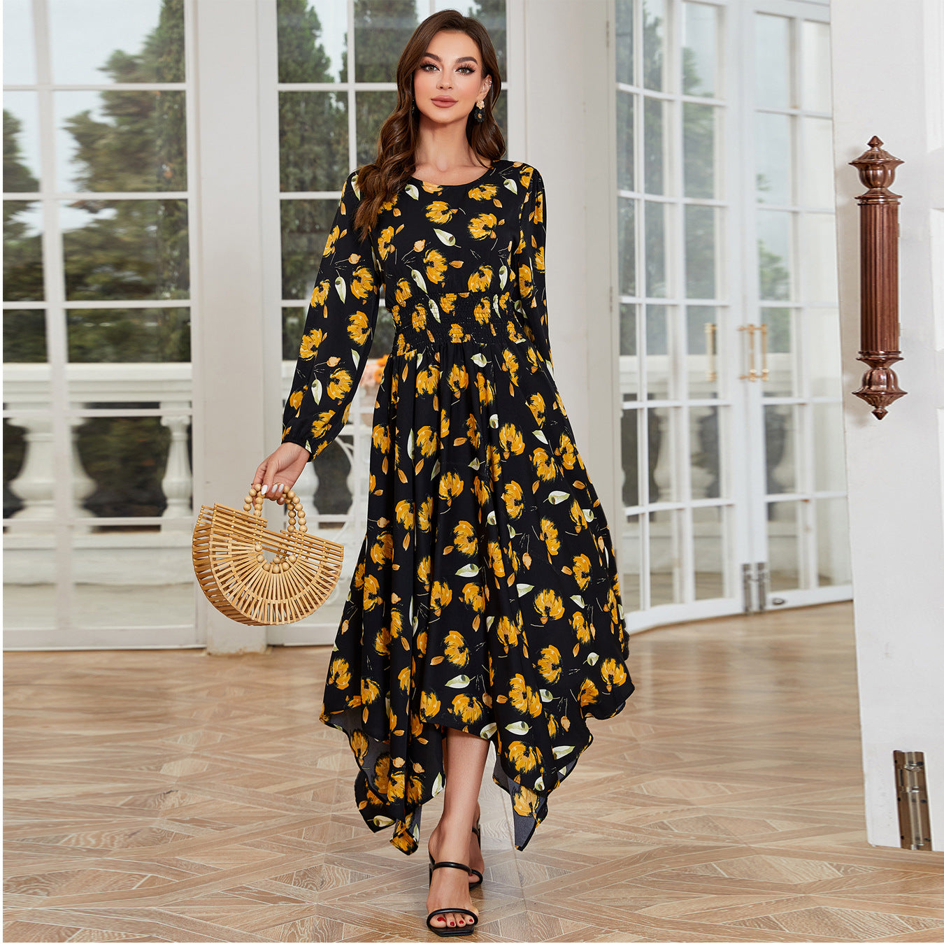 Women's Fashion Simple Slim Fit Irregular Dress