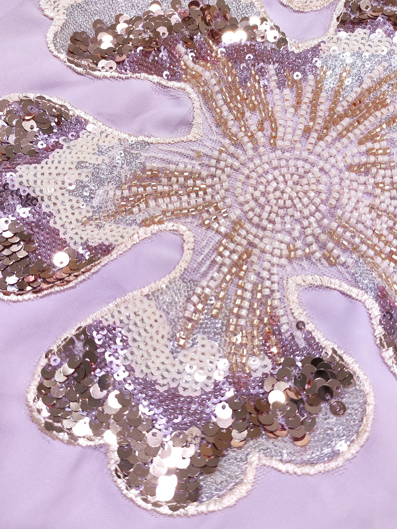 Elegant Contrast Embellished Batwing Kaftan Dress