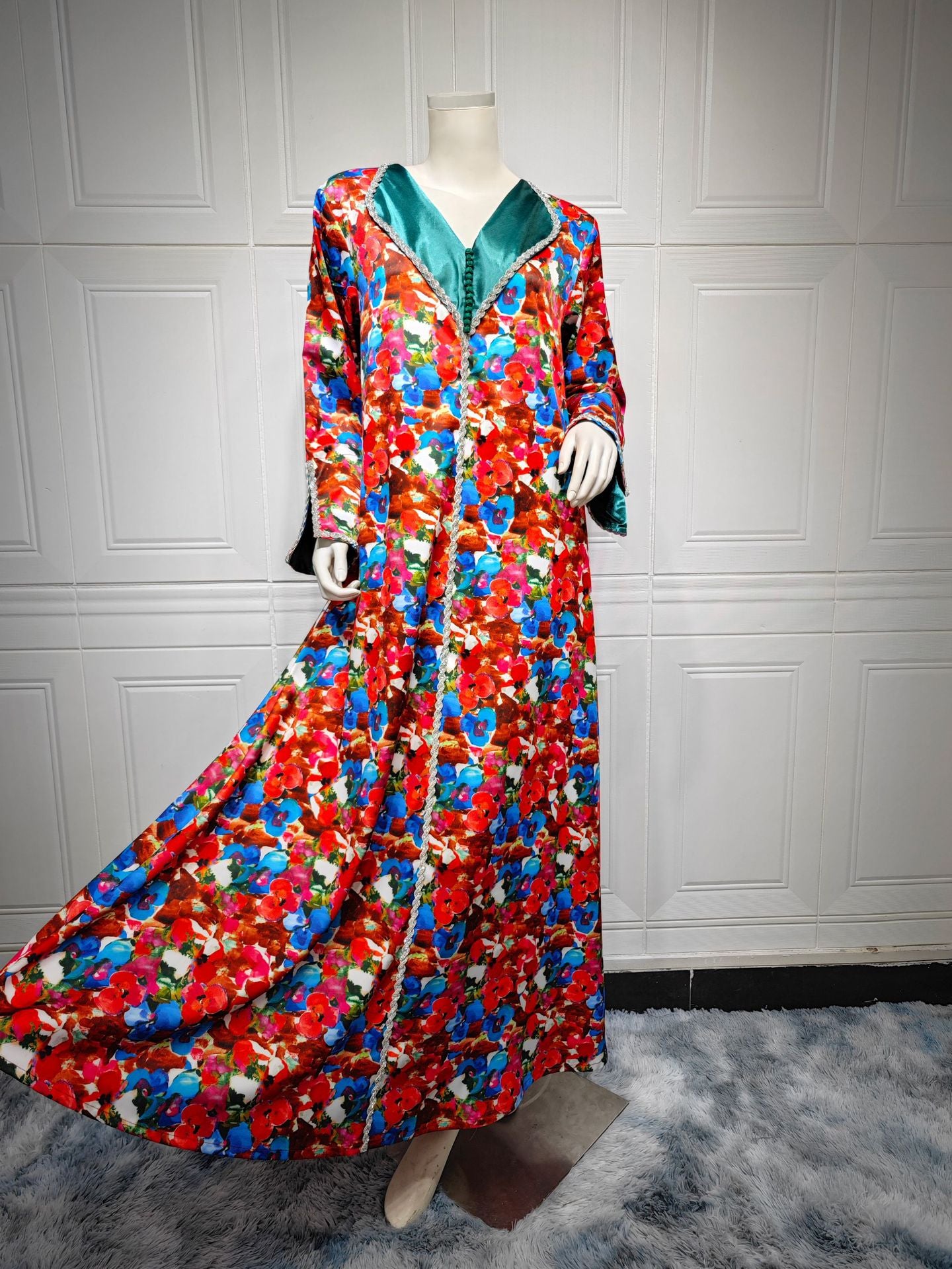 Women's Fashion Diamonds Satin Dress